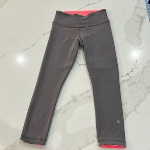 Lulu lemon reversible gray and orange leggings